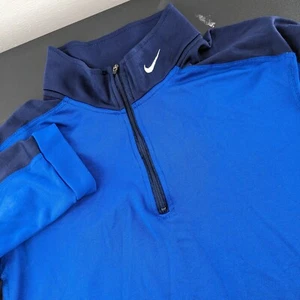 Vintage Nike Men's L Large White Tag Made In USA Quarter Zip Long Sleeve Sweater - Picture 1 of 8