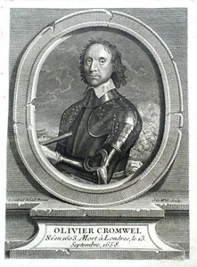 1786 INCISIONE RITRATTO OLIVIER CROMWEL - Picture 1 of 1