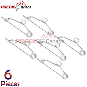 6 Mayo Safety Pin Mayo Instruments Holder 5.5" For Holding Ring Handle Forceps - Foto 1 di 2