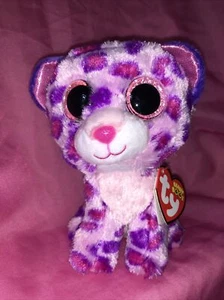 TY Beanie Boos: 6” Glamour The Pink Leopard With Pink Glitter Eye(Brand New) - Picture 1 of 7