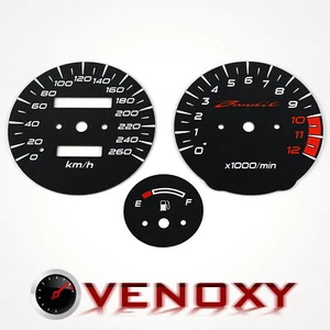 Suzuki GSF 1200 S Bandit 1996-2000 KM/H Aftermarket Black Gauge Faces - Foto 1 di 1