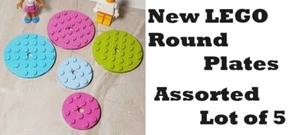 New LEGO Baseplate Water Field ROUND 6x6 4x4 Pond Build Forest Assorted Lot of 5 - Picture 1 of 1