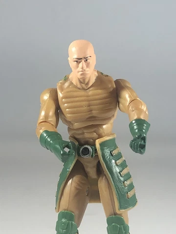 Vintage Bald Male Green Gold Skirt Uniform 4.5" Action Figure Cover