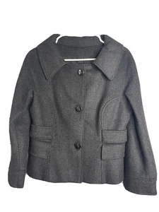 CHAQUETA BLAZER TWEED MUJER ZARA N GRIS 70% TALLA LANA M - Imagen 1 de 5