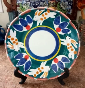 VTG Pottery Barn GARDEN ANIMAL 8.5" Salad Plate BUNNY Rabbit RETIRED Fast Ship - Picture 1 of 7