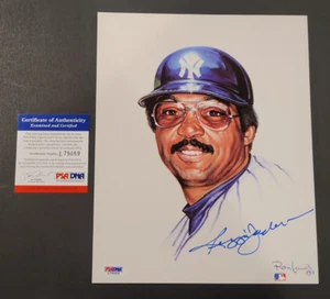 REGGIE JACKSON Signed Limited Edition RON LEWIS 8x10 Photo-HOF-YANKEES-PSA - Picture 1 of 6