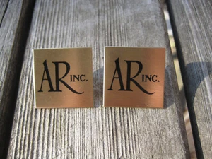 2 Acoustic Research Speaker Brass Badge 1-1/8" AR-3 AR-2 AR-2a Logo Tag THE BEST - Picture 1 of 7