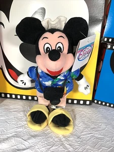The Disney Store 9" Tourist Mickey Mouse Mini Bean Bag Plush with Tags - Picture 1 of 5