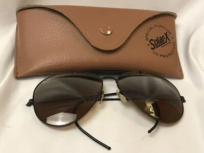 Ray Ban Vintage 1980s Authentic wrap around back Aviator G15 Style Made in Italy - Image 1 of 4
