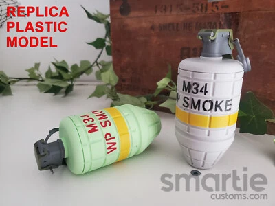 Granada de humo FALSA M34 fósforo blanco WP - réplica de plástico de tamaño exacto Foto 1 de 3