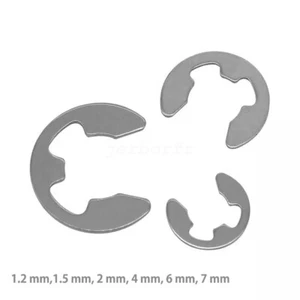 Clips E externos de 1,5 mm - 7,0 mm - Clip C - Arandelas de retención de clip A2 de acero inoxidable - Imagen 1 de 8
