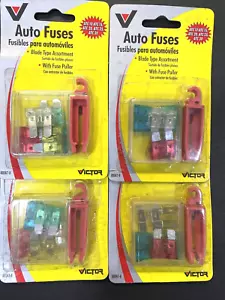 4 paquetes de 5 fusibles automáticos tipo hoja Victor ATC 10, 15, 20, 25, 30 AMPERIOS, 20 FUSIBLES - Imagen 1 de 6