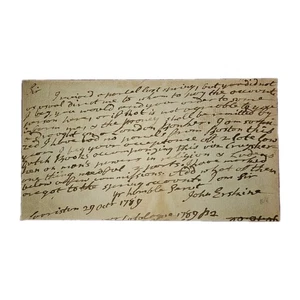 1789 ALS John Erskine Mentions Locke, Hume, Hutcheson - Teología de Edimburgo - Imagen 1 de 2