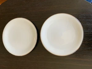 2 Noritake China Silverdale Essteller Platin Silberrand (5594) 10 3/8" - Bild 1 von 3