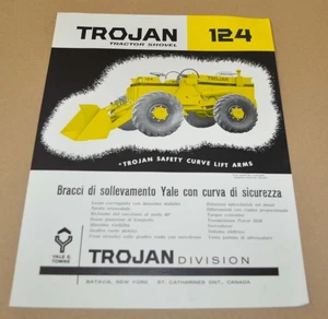Trojan 124 Tractor Shovel Wheel Loader Yale Brochure Prospekt IT - Picture 1 of 2