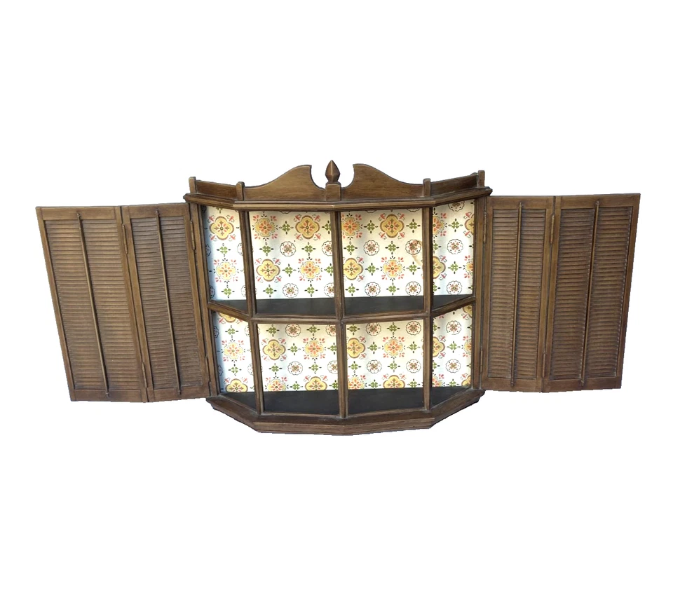 1964 Vintage MCM SYROCO Plástico 3 Camadas Prateleira de Parede com Persianas - Ótimo!! - Imagem 1 de 3