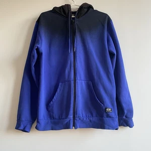 FiftyFiveDSL 55Dsl Diesel Mens Y2K Full Zip Hoodie Blue Black Ombre Size M 90s - Picture 1 of 20