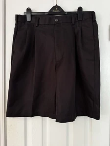 Pro Tour Men's Pleated Black Chino Golf Shorts - Size 36 - Picture 1 of 2