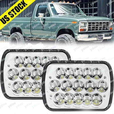 Se adapta a Ford E-350 E-450 Super Par Negro 5X7" 7x6" Faros LED haz alto-bajo Foto 1 de 4
