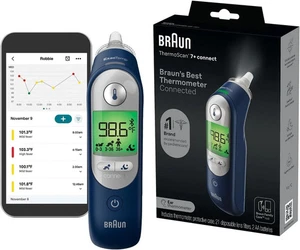 Braun ThermoScan 7+ Connect Ear Thermometer, Age‑Precision, App‑Compatible. - Picture 1 of 7