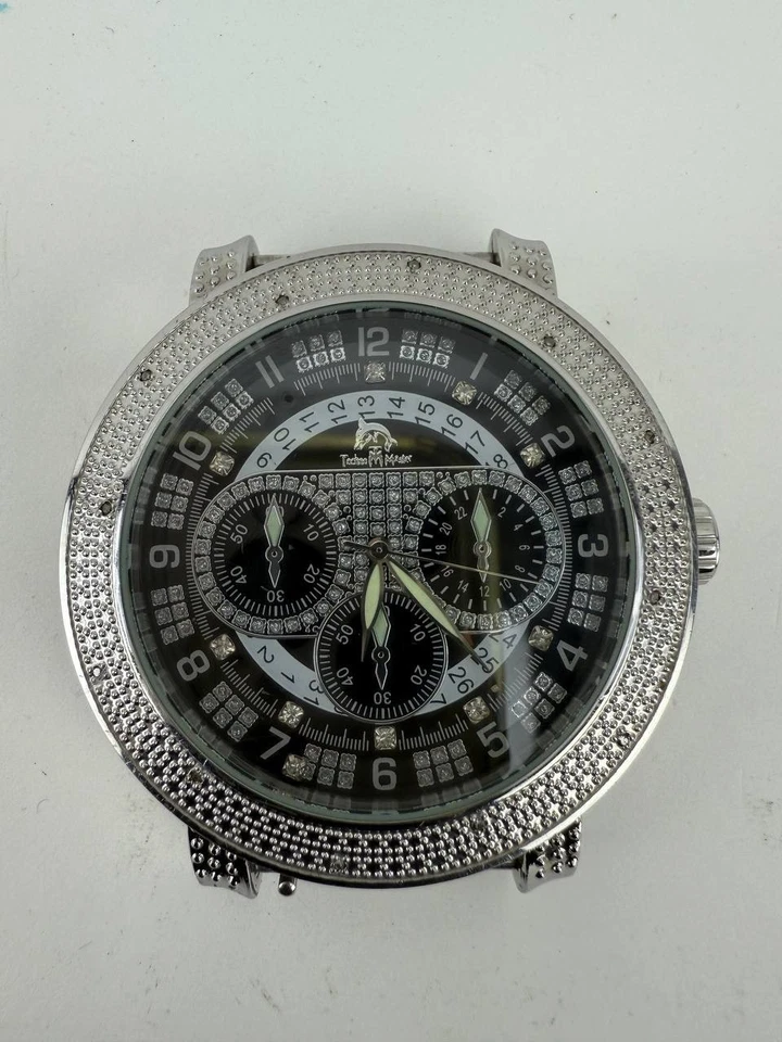 Reloj cronógrafo Techno Master de diamantes para hombre TM-2132 *LEER* Foto 1 de 2