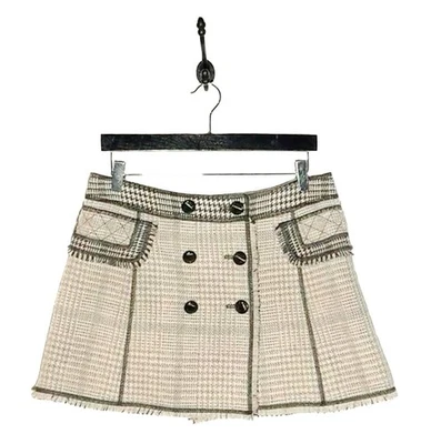 Мини-юбка Louis Vuitton Houndstooth Tweed перекрывающаяся - 40 FR - Изображение 1 из 4