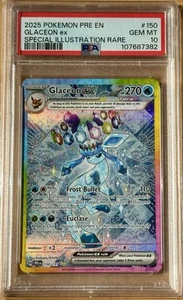 PSA 10 Glaceon EX 150/131 Prismatic Evolutions SIR Graded Pokemon Card - Picture 1 of 2
