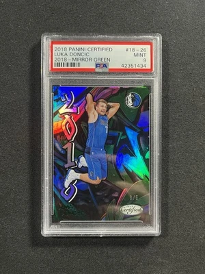 2018-19 Panini Certified 2018 #18-26 Luka Doncic Rookie PSA 9 Mint Green /5 RC - Image 1 of 2