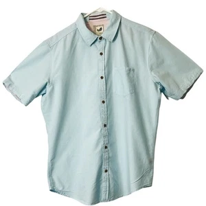 Colours Alexander Julian Shirt Mens XL Light Blue Short Sleeve Button Up Cotton - Picture 1 of 8
