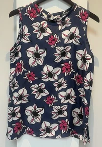 MAX MARA 100% Silk Floral Top - Blue / Pink / White - Size 10 - Picture 1 of 4
