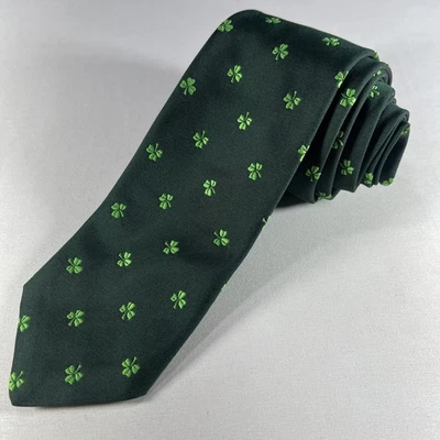 Corbata Hortex Hecha en Irlanda Trébol Verde Bordada Foto 1 de 4