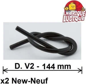 Lego 2x Hose tuyau durite pneumatique pneumatic 4mm D. V2 144mm 18L noir 1661 - Picture 1 of 1