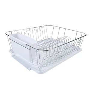 3 Piece Dish Rack | Drying Rack Cutlery Basket & Drainboard Tray | Countertop... - Picture 1 of 8