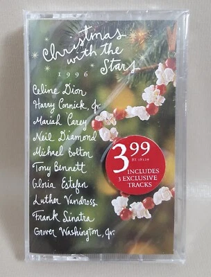 Christmas with the Stars Sony Cassette Tape Celine Dion Diamond Sinatra Carey - Image 1 of 4