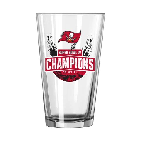 Tampa Bay Buccaneers Boelter NFL Super Bowl LV Champions 16oz Pint Glass(1) Cover