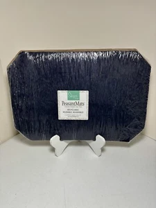 Skyros Designs Peasant Sealed Pack of 12 Mats 12” X 17” Placemats In Navy blue - Picture 1 of 7