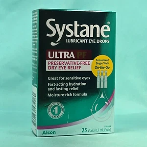 New Systane Ultra PF Lubricant Eye Drops 0.7 mL 25 Vials Exp 10/2026+ - Picture 1 of 2