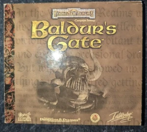 Baldurs Gate Forgotten Realms Advanced D&D Pc cd rom 5 discs in sleeve - Picture 1 of 3