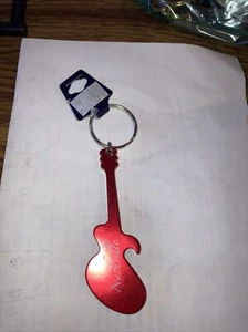 Vintage Keychain - Nashville TN, Metal, Shaped like a Guitar - Picture 1 of 3