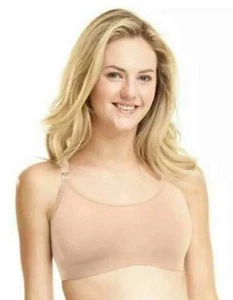 New Playtex Women's Nursing Seamless Racerback Wireless Maternity Crop Beige S - Picture 1 of 2