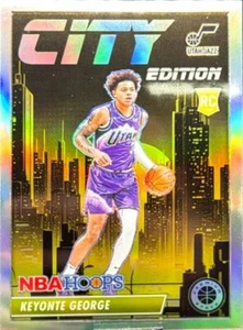 2023 Panini Hoops Premium Stock City Edition#16 Keyonte George Silver Prizms - Picture 1 of 2