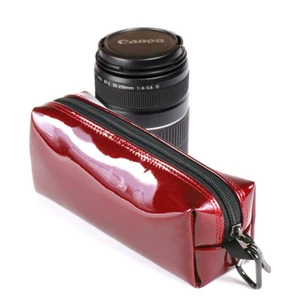 Burnoaa Memory Foam Lens Pouch Bag Red for Canon EF-S 18-55mm IS 55-250mm Zoom - Picture 1 of 4