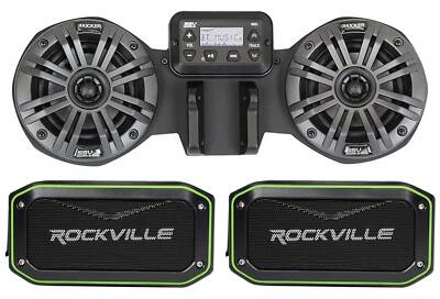 Front Fairing 4" Speakers+Receiver For CAN-AM RYKER+(2) TWS Rockville Speakers - Image 1 of 4