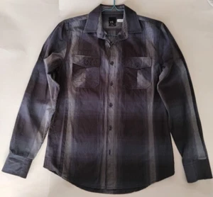 yd ADAM TUCKER Black Men And Teen Slim Checks Fall Long Sleeves Shirt Size XS - Picture 1 of 7