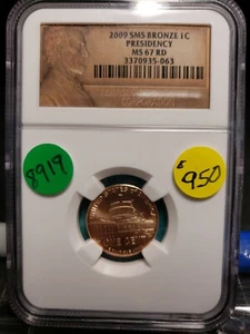 2009 SMS Lincoln Cent, Presidenza, MS67 Rosso Certificato ANACS, 8919 - Foto 1 di 2