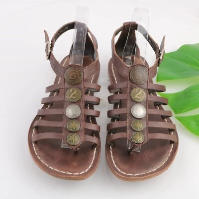 Bernardo Womens Sandal Size 9 Brown Leather Fisherman Gladiator Flat Shoes Comfy - Image 1 of 4
