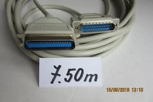 Cable pour pc :Cable DB 25 mâle vers Centronics mâle ( imprimante) 7,5 mètres - Photo 1/2