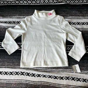 NUEVO CON ETIQUETAS CAMISA HARTSTRINGS BLANCO CORAZÓN ACENTO CUELLO ALTO L/S TOP TALLA 4T - Imagen 1 de 4