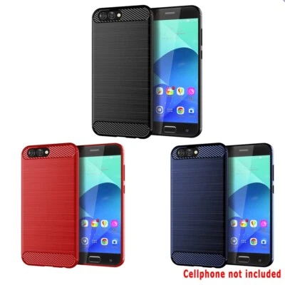 Funda de silicona portátil absorbente de golpes de fibra de carbono dibujada para ASUS ZenFone 4 NUEVA Foto 1 de 4