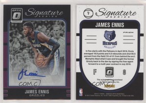 2016-17 Panini Donruss Optic Signature Series Purple Prizm James Ennis #7 Auto